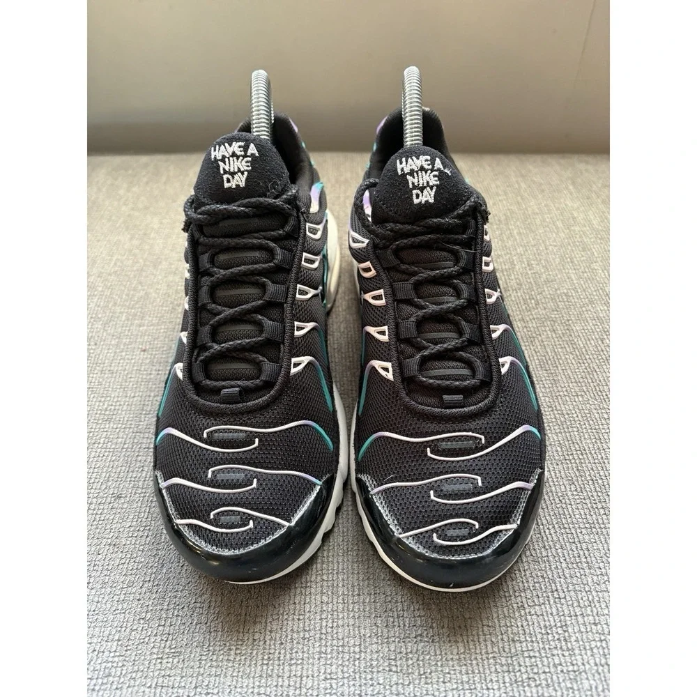 Air Max Plus 'Have a Nike Day' BQ7224-001 Black‎ Multi Color Size 5.5Y Wmn 7.5